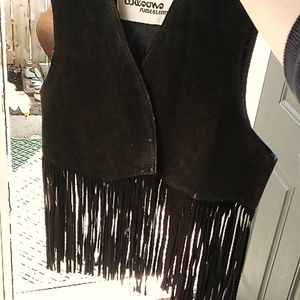 Wilson's suede and leather vest